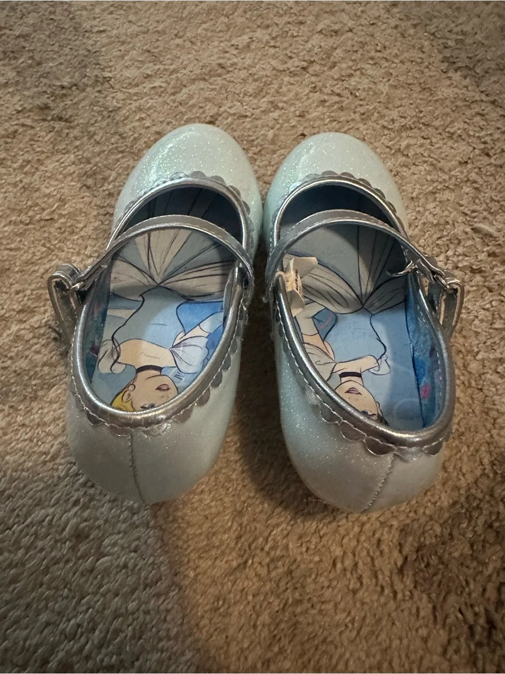 Disney Cinderella Glitter Mary Jane Shoes - Light Blue & Silver - Picture 3 of 6